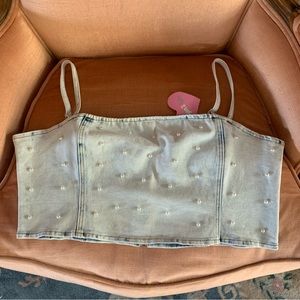 Dolls Kill Sugar Thrillz denim crop top